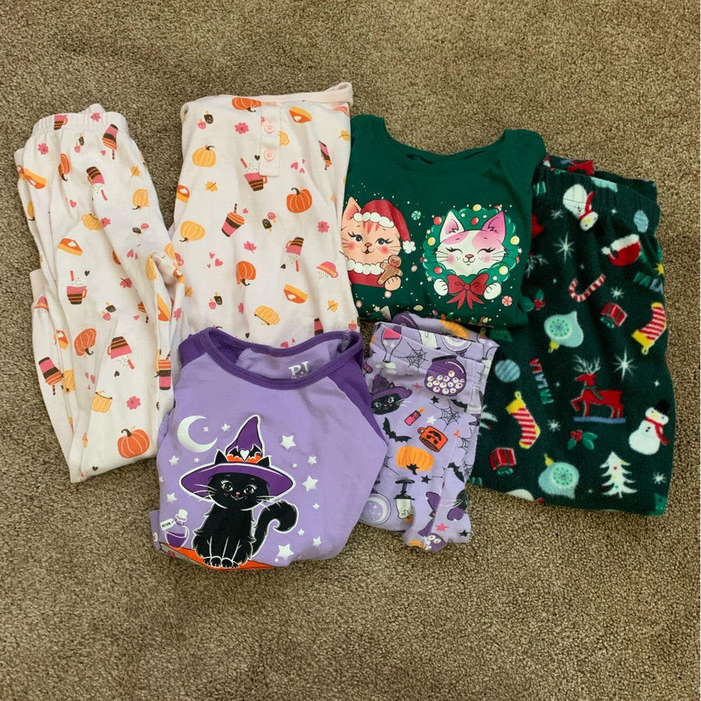 Kids Halloween and Christmas Pajama Set